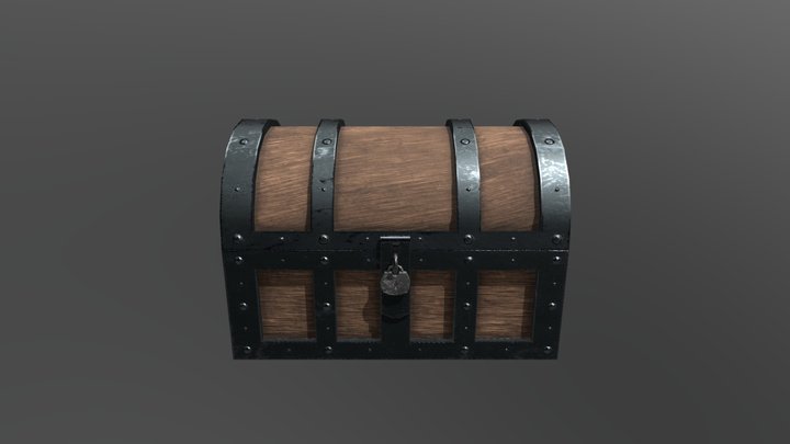 Low Poly Treasure Chest 3D Model