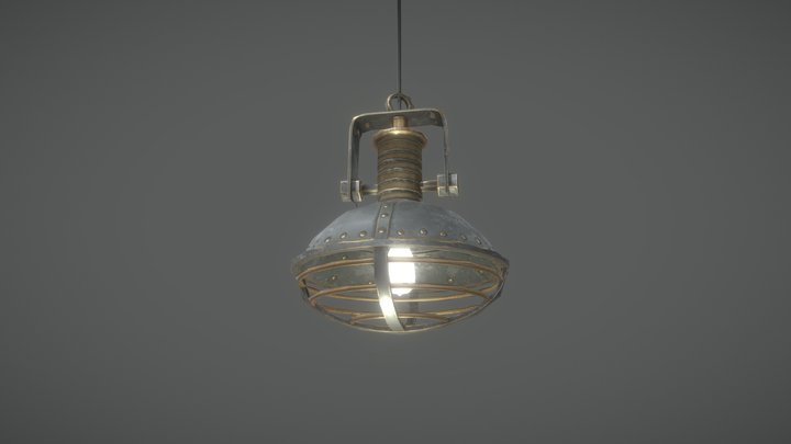 Industrial Lamp 01 (Mobile) 3D Model