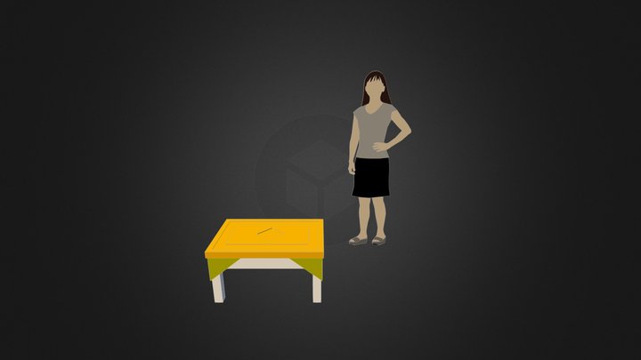 Столик заготовка 3D Model