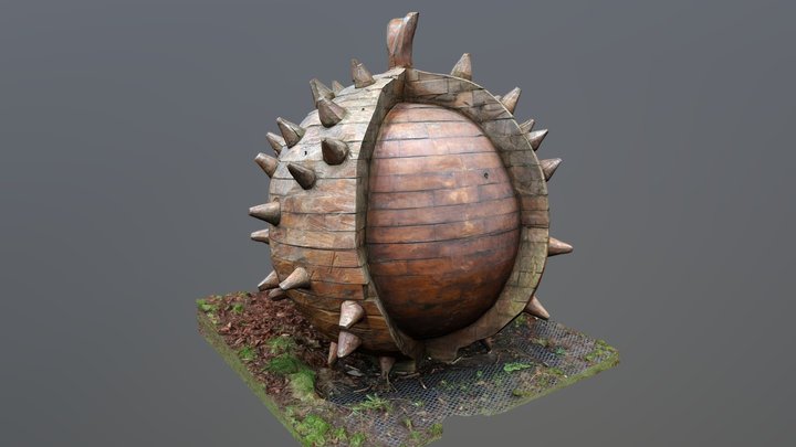 Wooden Conker Oxhey Park 3D Model