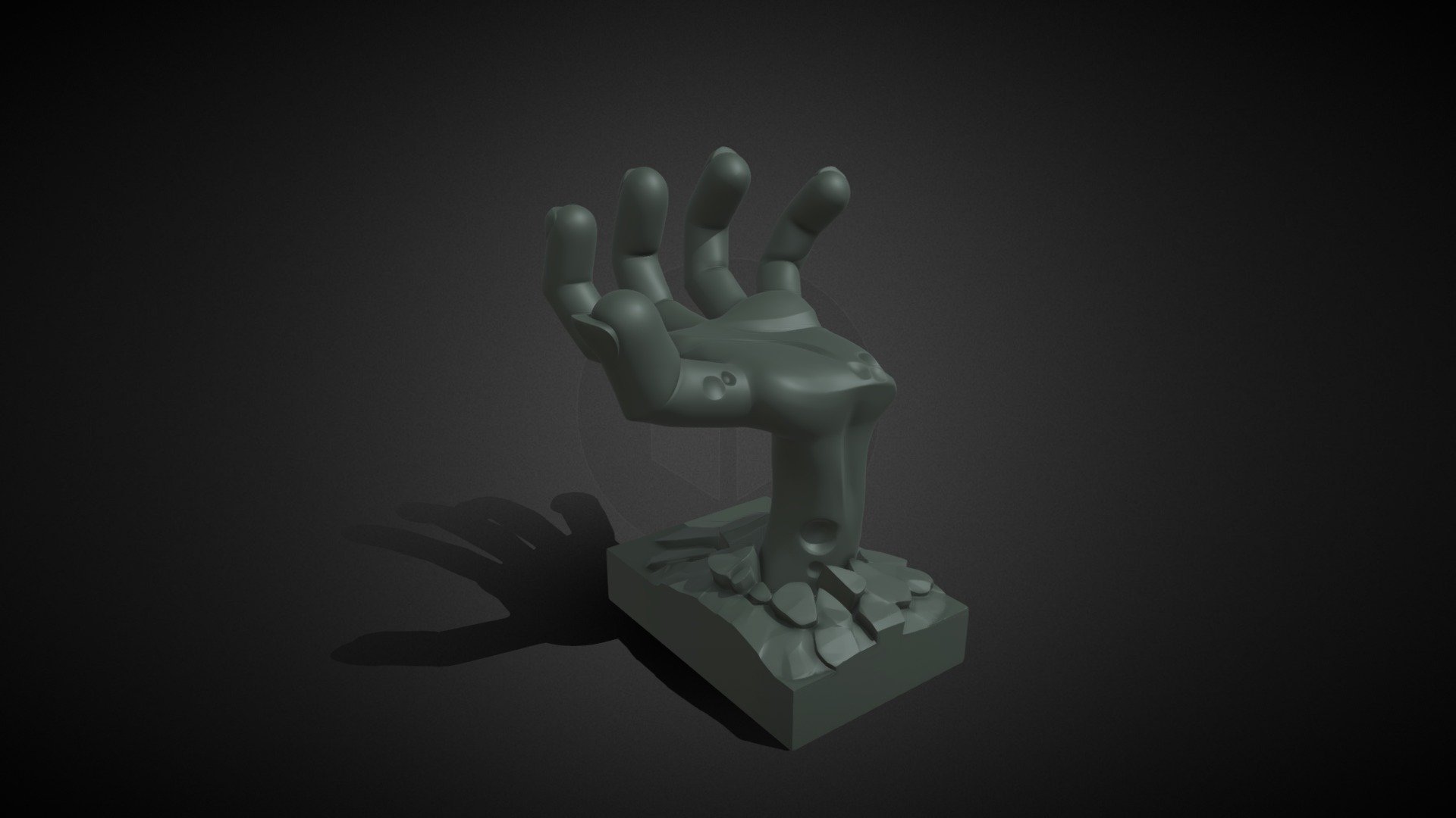 Zombie - Hand Holder — Sketchfab embed 3D viewer