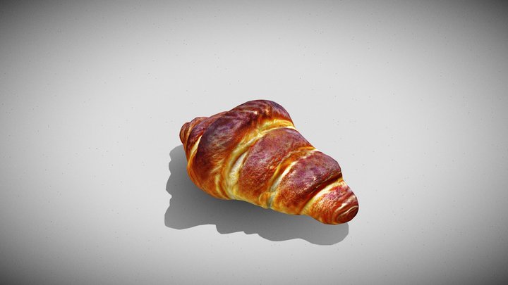 Realistic Croissant Optimized 3D Model