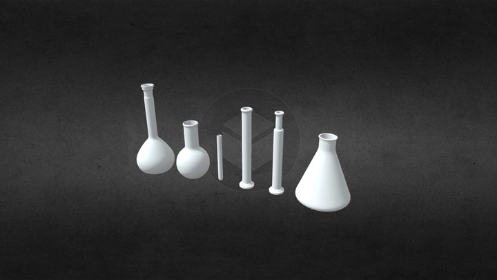 Chemistry Beakers 3D Model