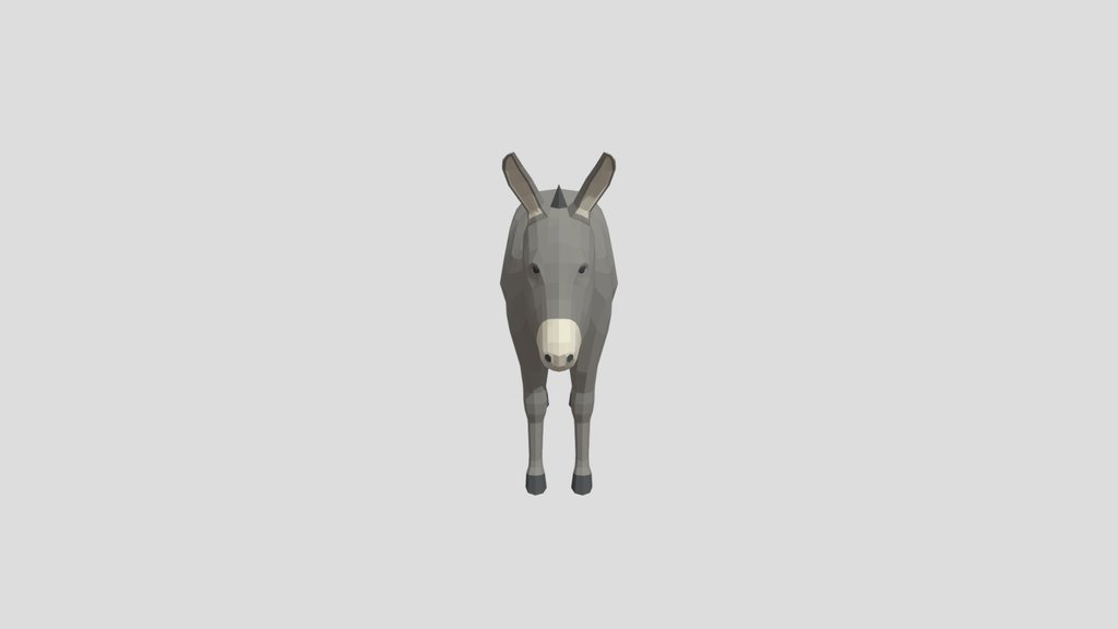 Low Poly Donkey