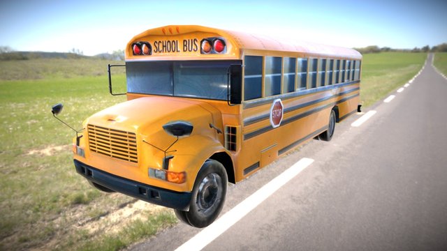 Scholar Bus 3D Model
