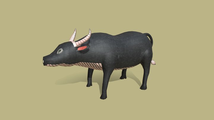 Dong Ho Buffalo - Trâu Dân Gian Đông Hồ 3D Model