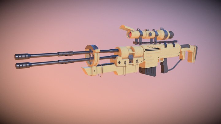 Gun Sniper 3D Model