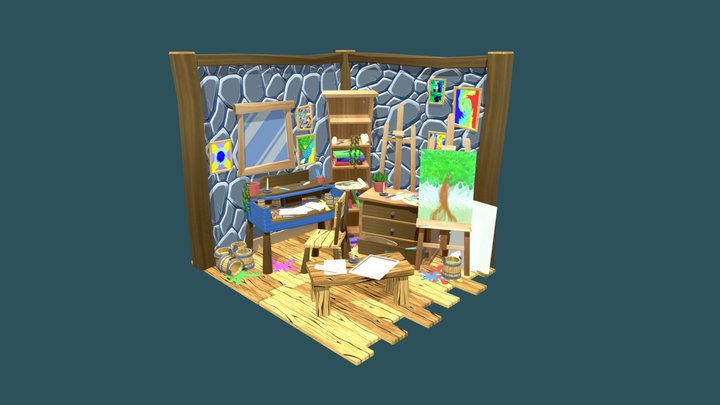 DAE Crib - Messy Little Accident 3D Model