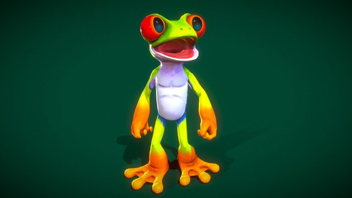 Todd Pohl the Red-Eyed Tree Frog 3D Model