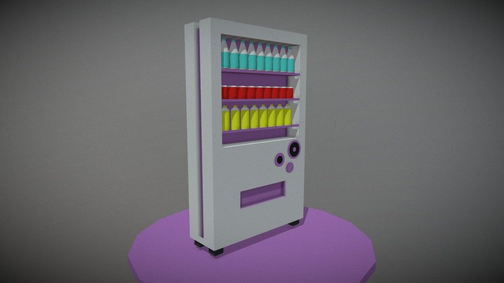 Stylized Low Poly Vending Machine