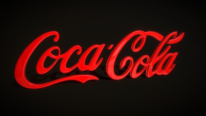 Coca Cola Logo 3D Model