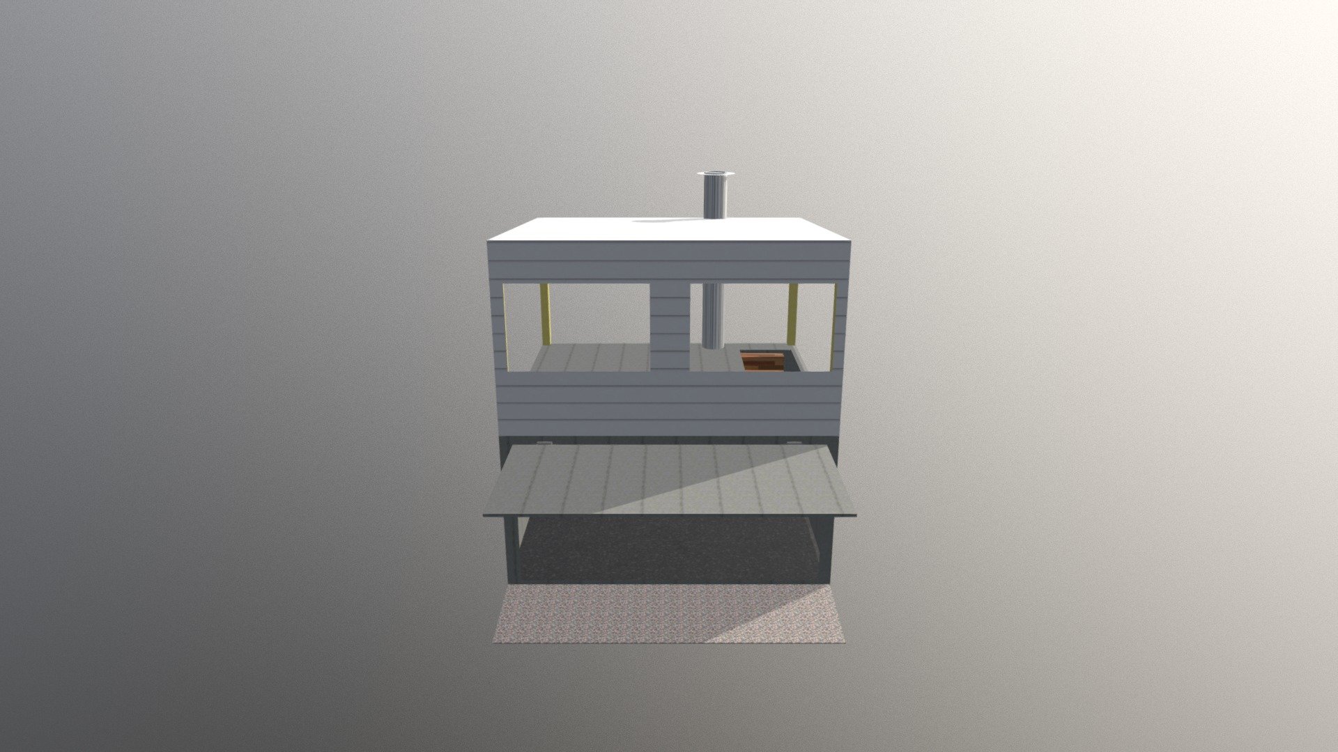 Сарай-гараж двухэтажный — Sketchfab embed 3D viewer