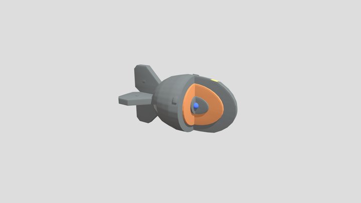Low Poly Atomic Bomb 3D Model