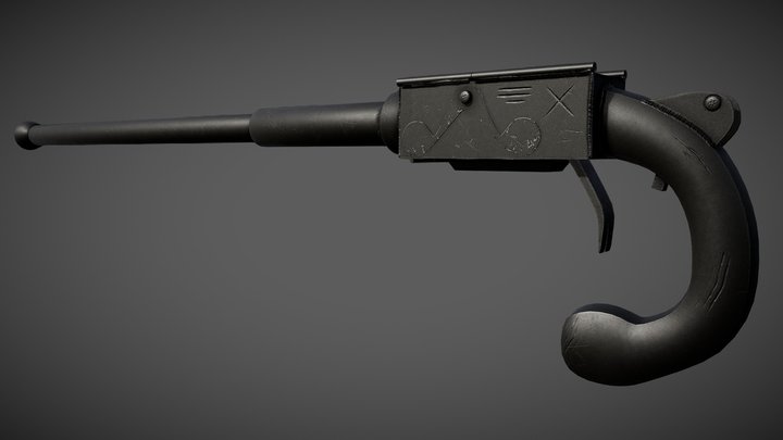 Shotgun Cane – Gratis 3D-model STL