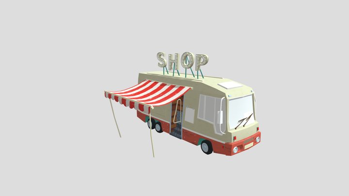 Secret neighbor Shop Bus 3D Model