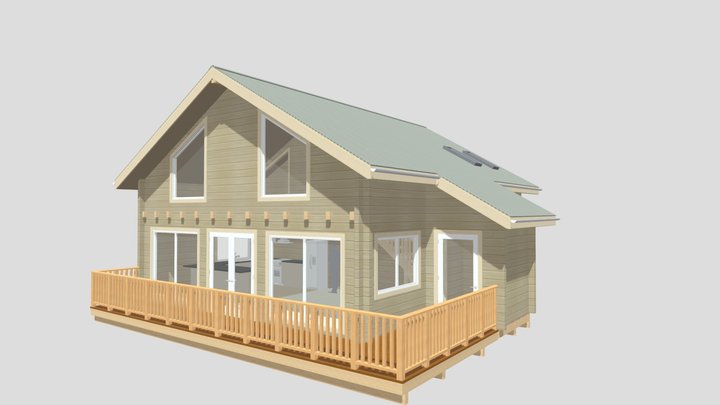 Hawk Lane Scandinavian Style House 3D Model