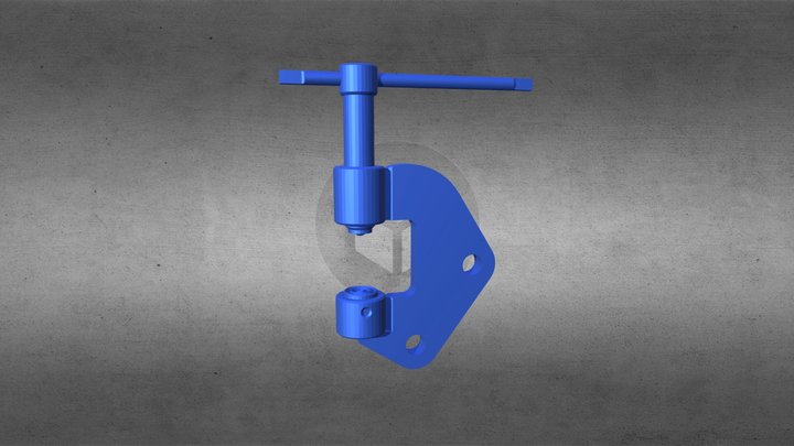 Metall plate clamp MS 3D Model