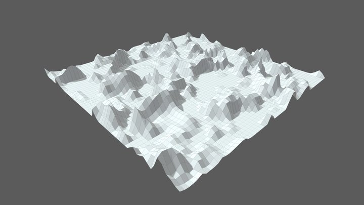 Hilly Terrain 3D Model
