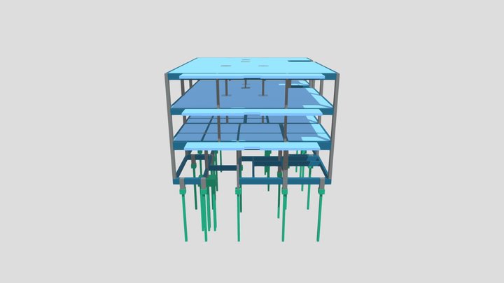 3D - LAJE ALVEOLAR 3D Model