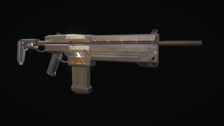 Assault Rifle G55 3D Model