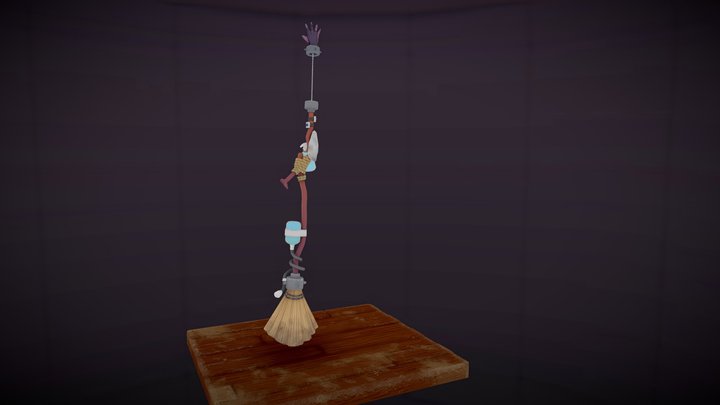 Frankenstein Maid's All Purpose Broom 3D Model