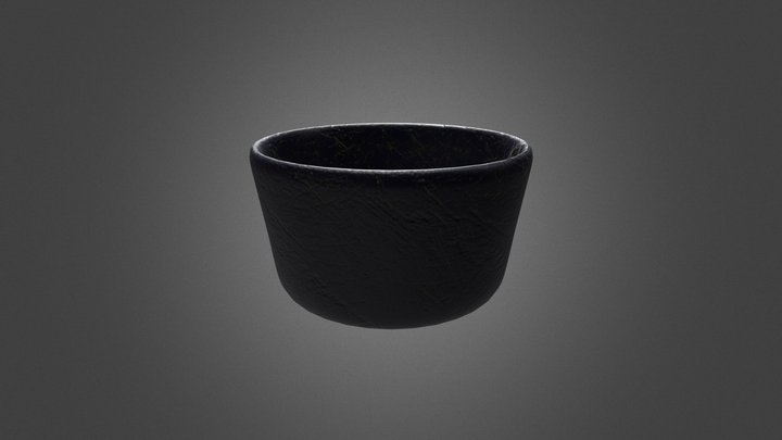Blue-Gold Sake Cup 3D Model