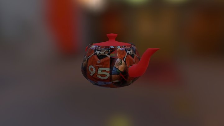 Tea Pot Broncos 3D Model
