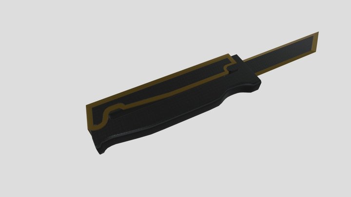 Tanto Gravity Knife Carbon 3D Model