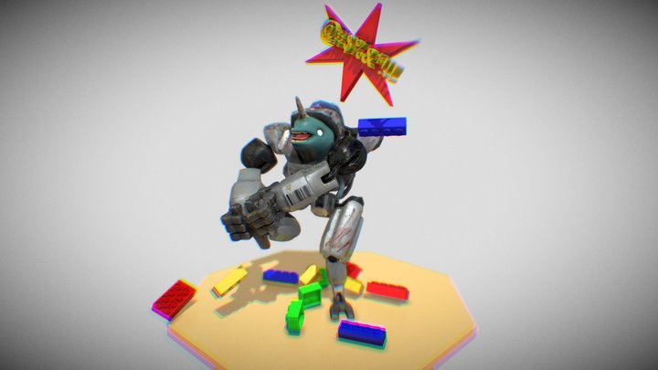 Kaiju vs Lego 3D Model