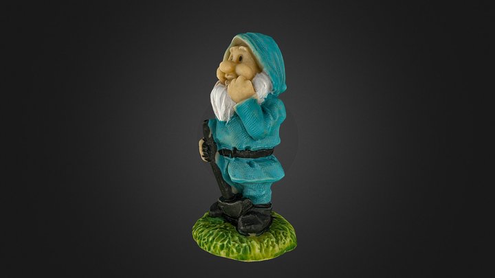 Blue dwarf grandfather figure