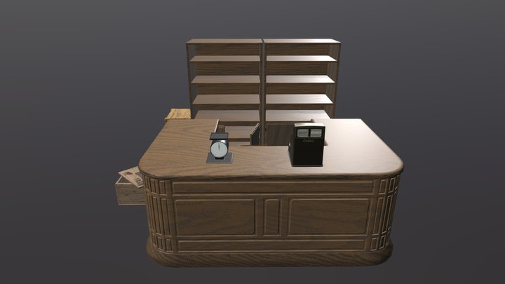 Vintage General Store - Clean Interior Props 3D Model