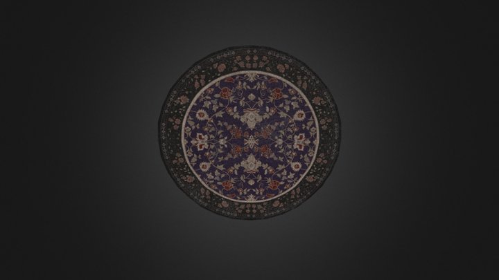 Round Victorian Rug - Texture 2 3D Model