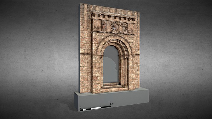Portada Románica del Castillo de Loarre 3D Model