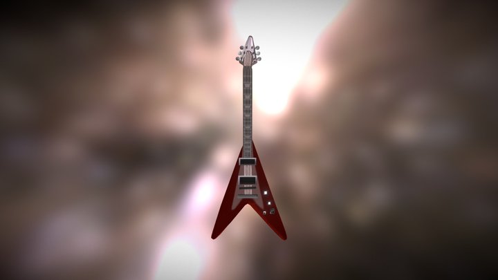 Flying V Electric Guitar 3D Model