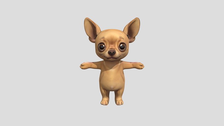 Charming Chihuahua 3D Model