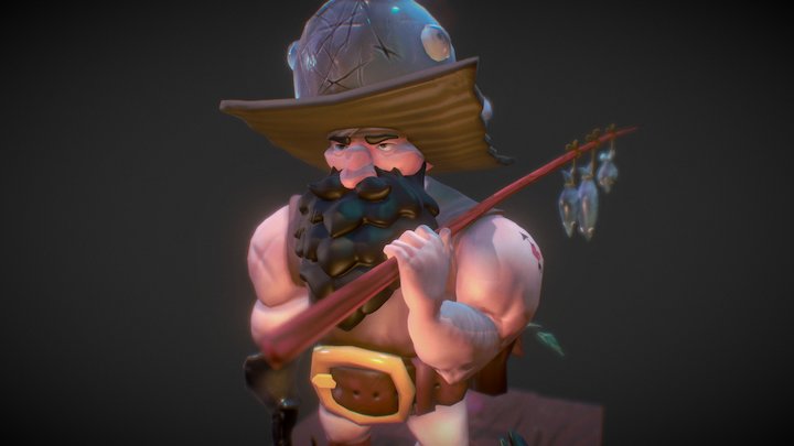 Old Fisherman 3D Model