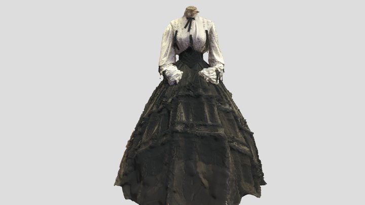 Black Dress of Empress Sisi 3D Model