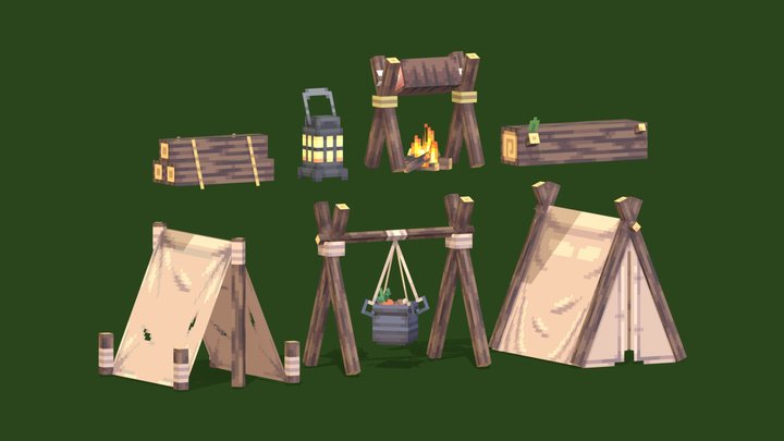 旅行野营 3D Model