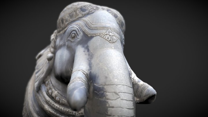 Dharmasthala - Bahubali Elephant 3D Model