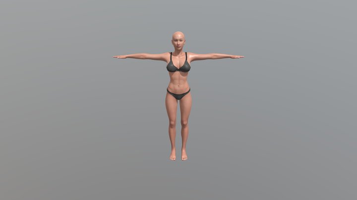 Beautiful girl in Asia 3D Model