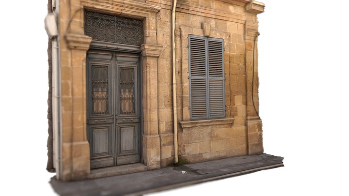 10540118 Limestone Store Front 3D Model