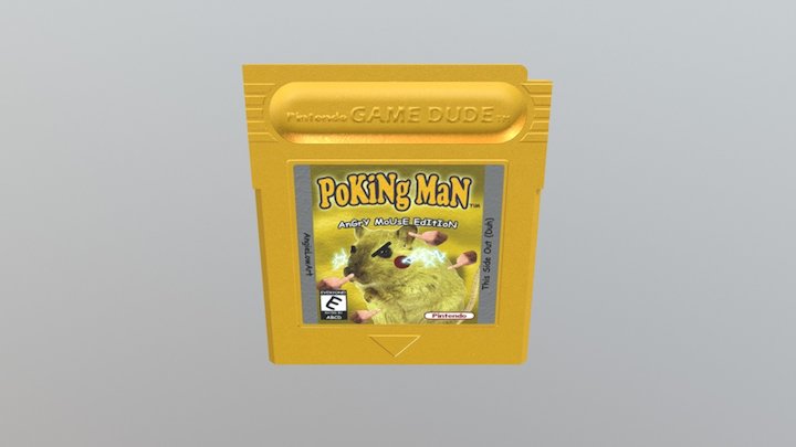 Poking Man Yellow (GameDude Cartridge) 3D Model