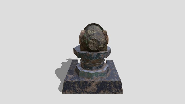 Dug up Turret 3D Model