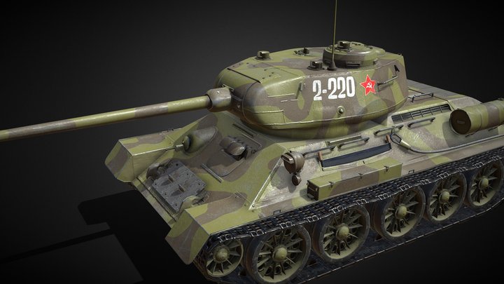 T-34-85 3D Model