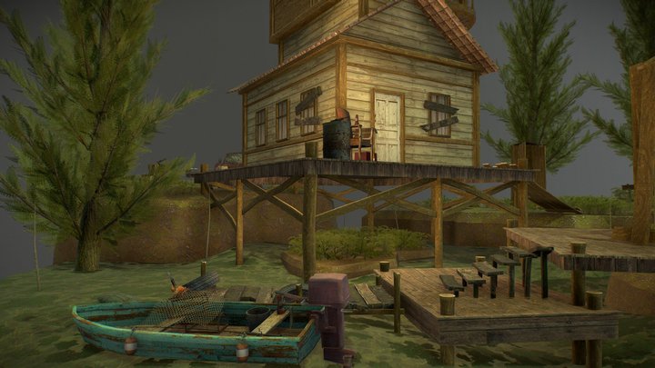 DAE Diorama - Forest Loner 3D Model