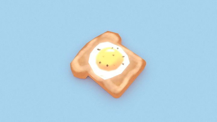 Egg on Toast – Kostenloses 3D-Modell STL