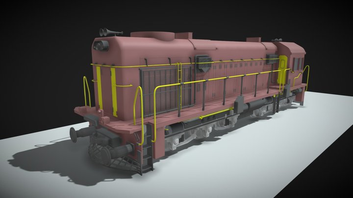 Train Engine 3D Model