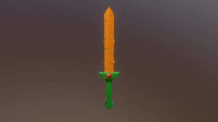 Carrot sword 3D Model