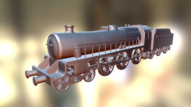 Steam Locomotive V2 3D Model
