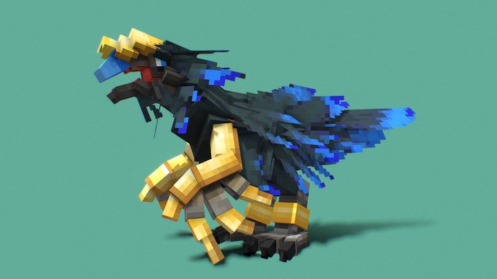 Blockbench - Warcraft Raven Lord (Anzu) 3D Model